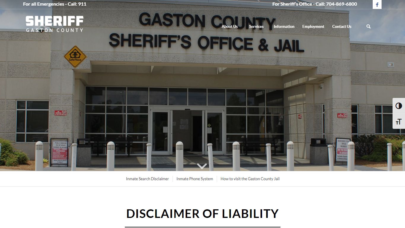 Inmate Search Disclaimer – Sheriff